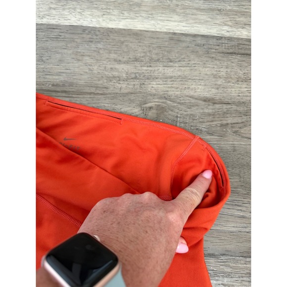 Nike Dri-Fit Women's Athletic Leggings Bright Orange High Rise Workout Small - Picture 7 of 12